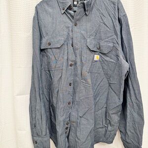 Carhartt Men's Denim Blue Button Up